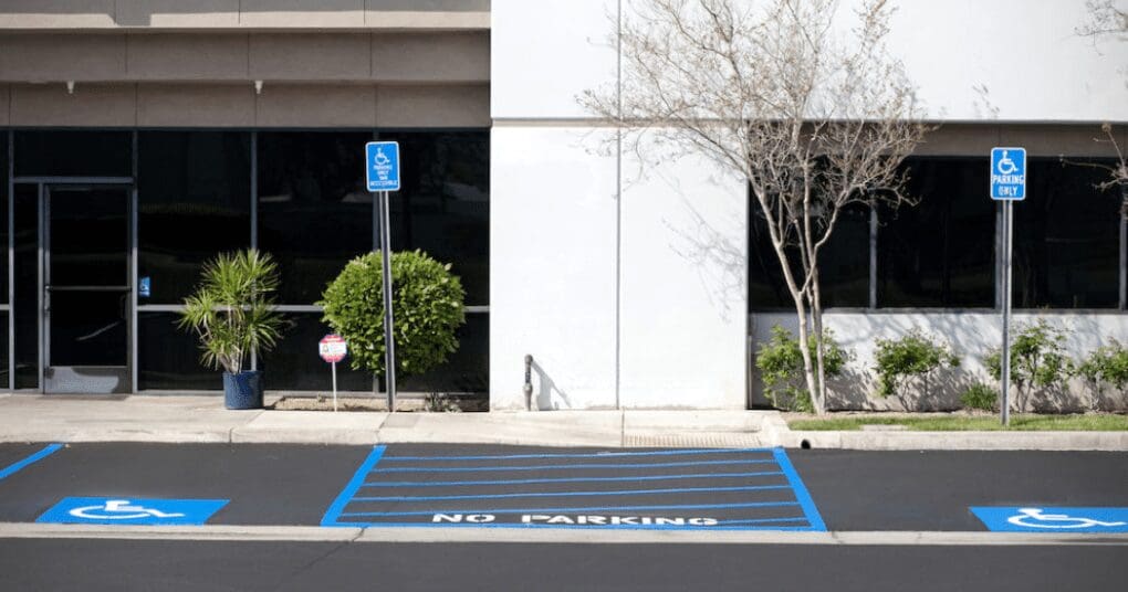 Handicap parking spaces